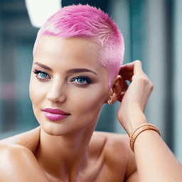 Buzz Cut Light Pink Hairstyle profile picture for women
